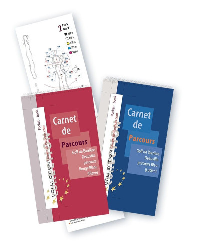 Pack Pockets Book Golf Barrière de Deauville - Parcours Rouge Blanc et Parcours Bleu
